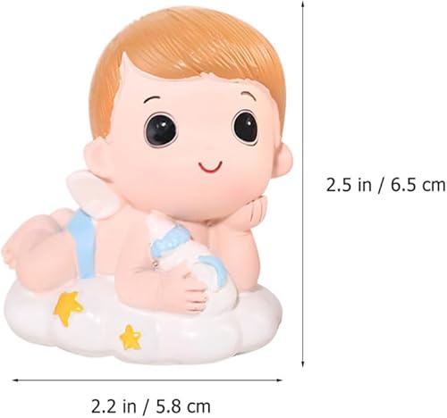 Miniatura 2 de Luxshiny 2 piezas de decoración de pastel de bebé, muñecos de bebé niños y niñas, fiesta de cumpleaños, muñeca de bebé, decoración de boda para