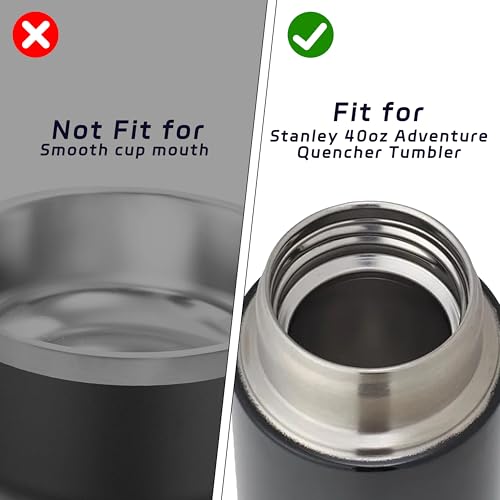 Miavers 1 pacote com tampa de canudo dobrável de 1,134 g para copo Stanley Quencher, tampa de copo à