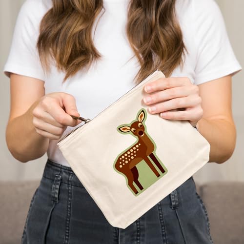 Lantern Press Fawn, Geometric, 100% Cotton Zipper Pouch, Travel Accessory, Go Bag2