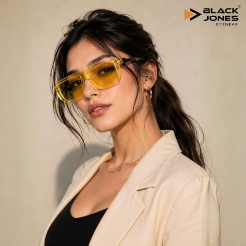 Image of Black Jones Men's Oversized Square Sunglasses| Bold Frame Design | Metal Temple Accents | Stylish Luxury Eyewear | UV Protection