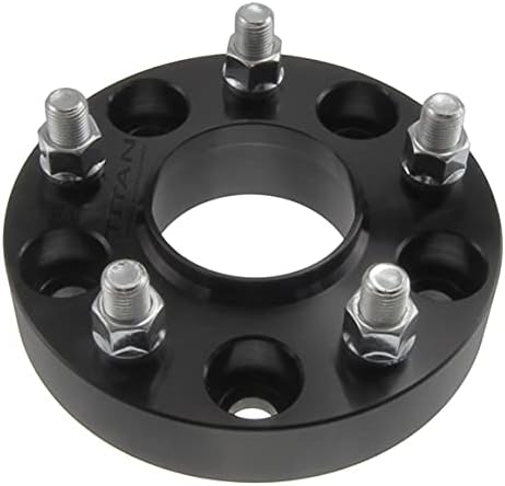 1.25" 5x5 Hubcentric Wheel Spacers - Fits Jeep Grand Cherokee Fits Dodge Durango SUV Truck - 1.25 Inch (32mm), 5x127, 71.5mm Hub, 14x1.5 Studs - Pair of 2 - Black