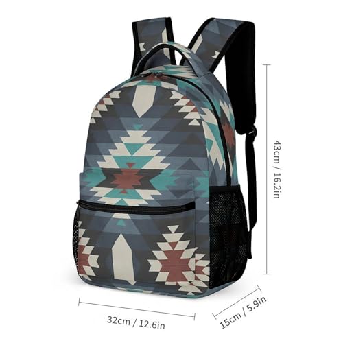 Aztec Backpack for School, Western Ethnic Tribal Style Laptop Backpack Bookbag for Casual Travel Outdoor Daypack for Teens Boys Girls Kids2