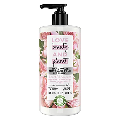 Love Beauty And Planet Bountiful Bouquet Hand Wash, Murumuru Butter & Rose, 13.5 Ounce