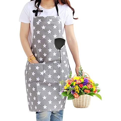 kuou Fashion Star Adjustable Apron with Pockets Cover