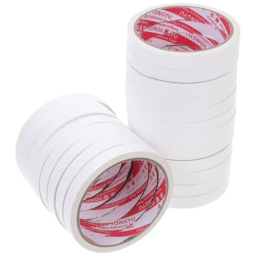 SEWOART Rollos de Cinta Adhesiva de Doble Cara Papel Fácil de Rasgar Color 20 para Manualidades y Scrapbooking Uso Multisuperficie Adecuado para Exhibición de
