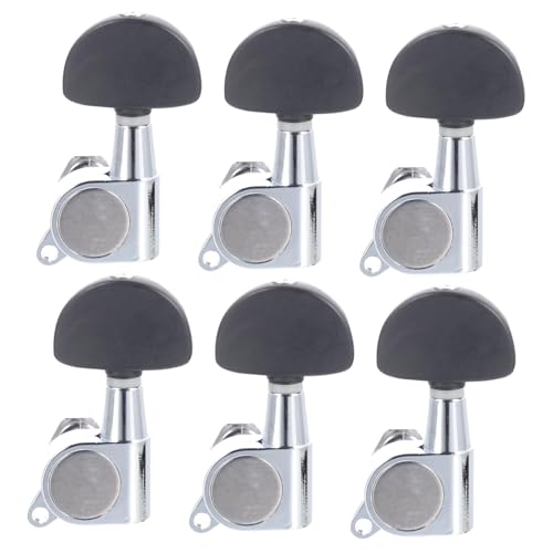 Kisangel 1 Set Durable Guitar Tuning Peg Practical Metal Knobs for Folk and Other Guitars Fit Accessory Elegant Design for Enhanced Performance