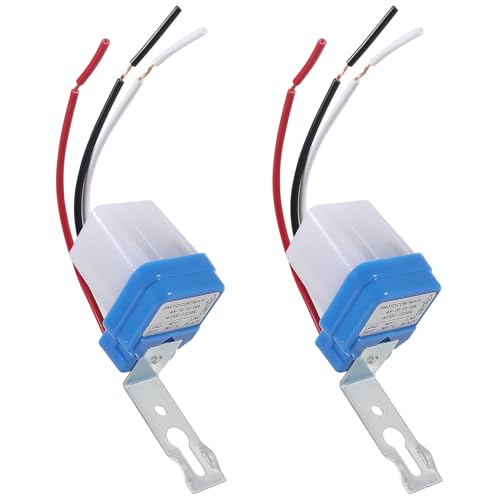 2pcs AC DC 12V 10A Automatic Photocell Switch On/Off Photocell Light Sensor Automatic Photocell Switch for Outdoor Lighting