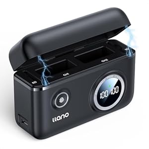 llano NP-FW50 Dual Camera Battery PD 18W Fast Charger, Compatible with Alpha A6000, A6400, A6100, A6300, A6500, A5100, A7, A7 II,A7S II, NEX-3/5/7, Smart Digital Display, Magnetic Snap Cover