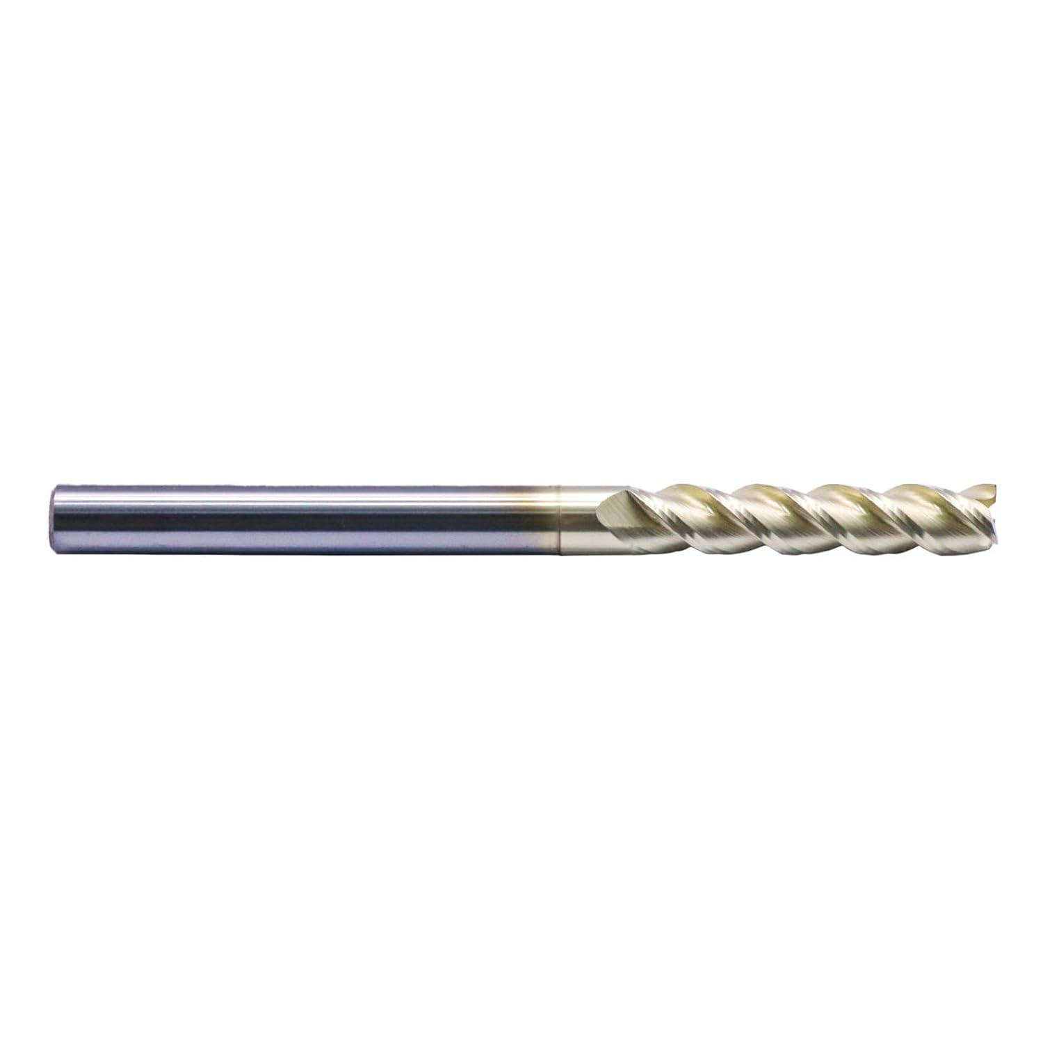 High Performance 3Pcs Solid Carbide End Mill for Aluminum - ZRN Coated, 45 Degree Helix, 3 Flute, 1/4" Cutting Diameter, 1/4" Shank Diameter, 1-1/4" Length of Cut, 3-1/4" Overall Length, Square End