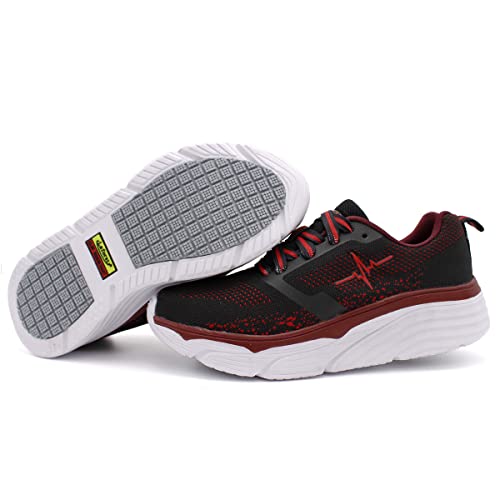 Laforst Womens Platform Xtreme Comfort Slip Resistant Sneaker Red 6.5