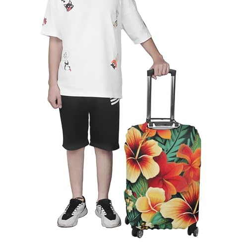 Travel Luggage Cover Washable Suitcase Cover Hawaiian Style Print Fashion Suitcase Protector Carry On Luggage Covers Protector Suitcase Fits 19"-32" Luggage 7