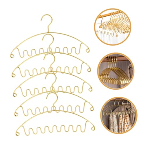 Porte-cravates et ceintures multi-hook MAGICLULU dore pour dressing de 5 pieces - 6