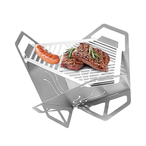 Brasero portátil de camping | Calentador de exterior portátil para barbacoa | Brasero para el jardín, terraza, patio, barbacoa, fiesta con amigos y adultos