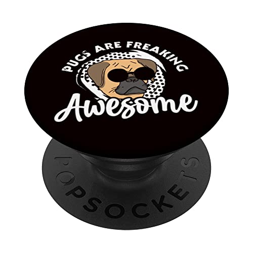 Impresionante Pugs Perro Raza Pug Dueño Cachorro Amante Animal Mascota PopSockets PopGrip Intercambiable