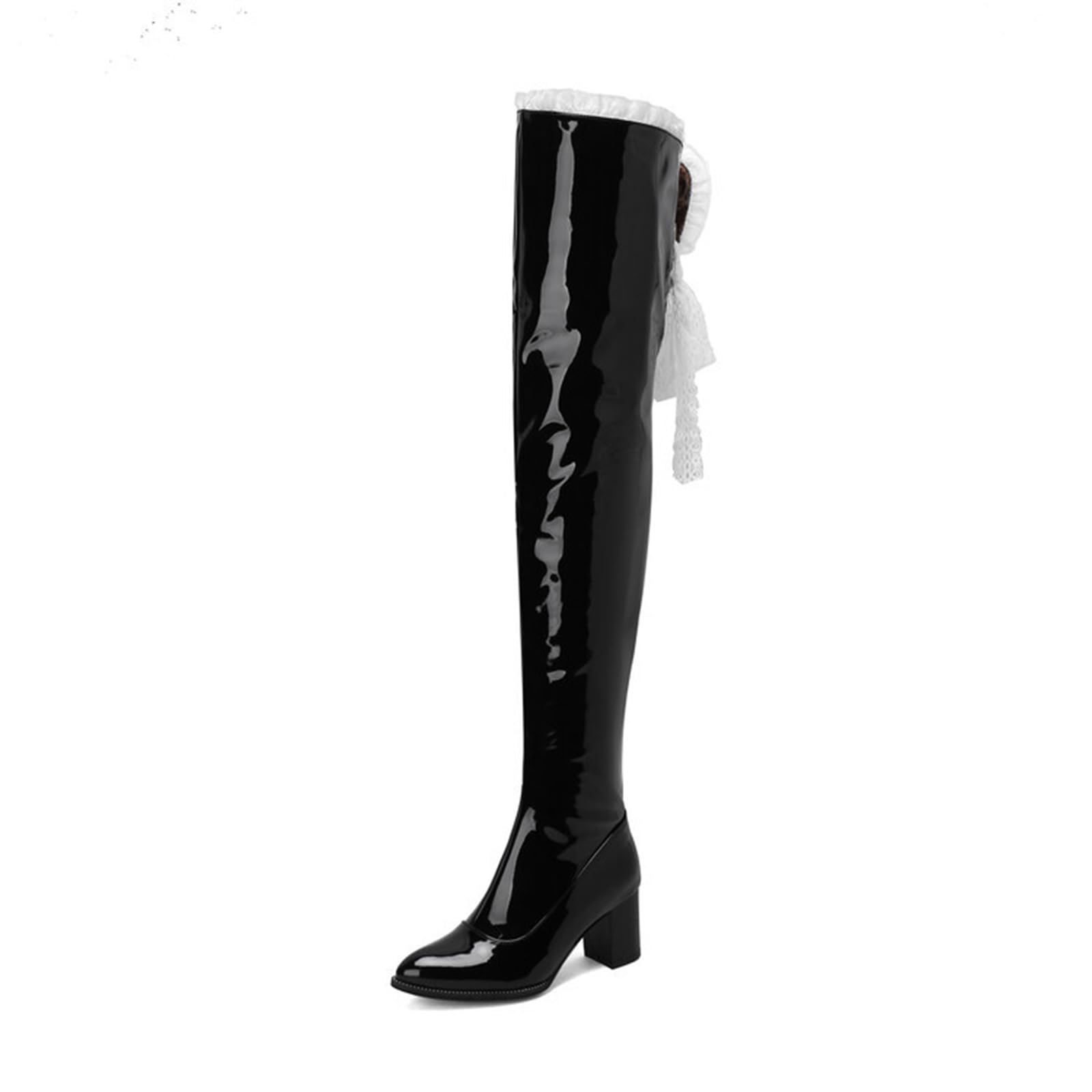 Bottes de pôle danse stables à talon épais pour éviter les douleurs - 7