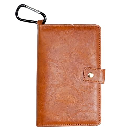 Hampton Distribution Brown Golf Scorecard Holder Yardage Book with Divot Tool Holder Ball Marker Holder Pencil Holder