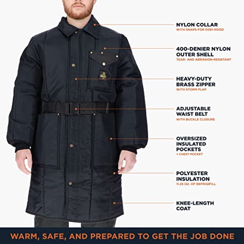 RefrigiWear Insulated Iron-Tuff Inspector Jacket Water-Resistant Knee-Length Workwear Coat3
