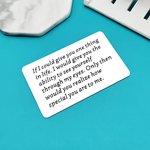 Xiahuyu Engraved Wallet Card Insert for Boyfriend Girlfriend Husband Wife If I Could Give You Thing In Life Inspirational Gifts for Daughter Son Valentines Christmas Birthday Gifts for Friend Family3
