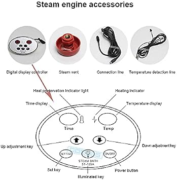 3KW/4.5KW/6KW/9KW/12KW/15KW Steam Generator Steam Showers 220V-240V Sauna Steam Generator with Programmable Controller for Home SPA Bathroom Hotel Shower Steam, Shipped by DHL (12KW)