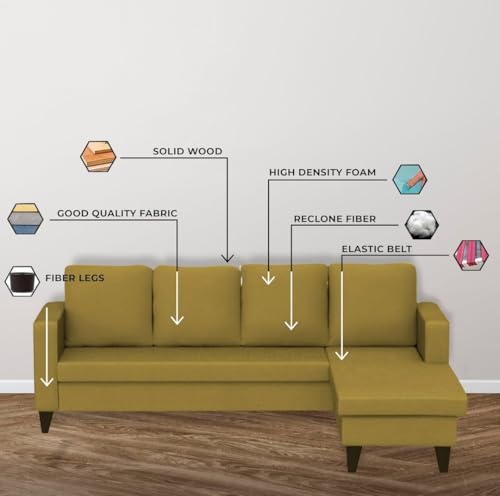 Image of The MM Furniture store Premium Fabric Sofa - Camel (6 Seater - RHS)