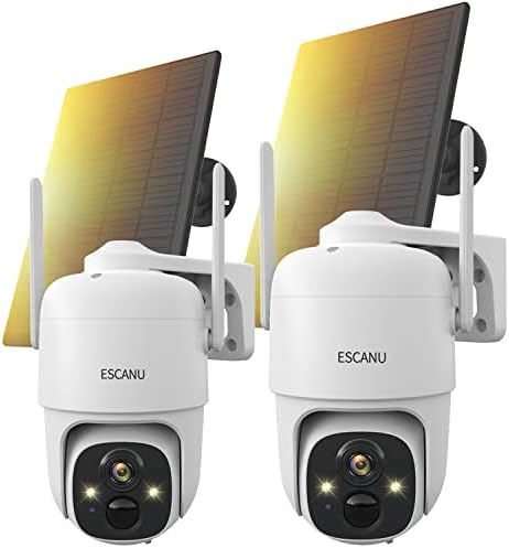 Wireless Solar Outdoor Security PTZ AI Motion Detection Audio WiFi Camera,Home Security,Spotlight Colorful Night Vision,360 View,IP65 Waterproof,PIR Alarm,Rechargeable Battery,2-Way Speak,SD /Cloud