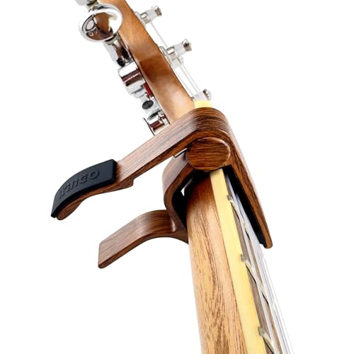 Image of WINGO Wooden Pro Ukulele Capo for Soprano Contert Baritone,Rosewood.
