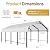 JAMFLY Carport, 12X20 ft Metal Carport, Heavy Duty Canopy with Galvanized Steel Roof and Frame, Metal Car Garage Upgraded Extra Large Garage for Pickup, Boat, Car and Tractors, White