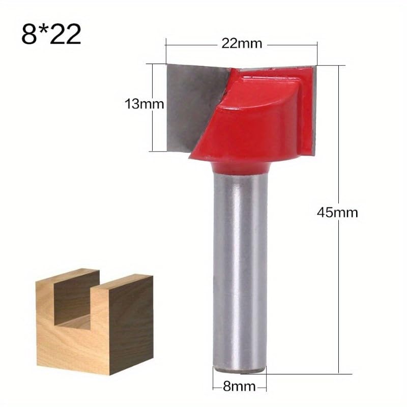 8mm Cleaning Bottom Engraving Woodworking Tools Bit Solid Carbide Milling Cutter End Mill for Wood Cutter (18mm)