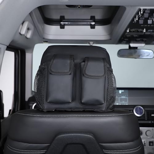 Housse d'appui-tête de voiture noire premium, robuste et douce