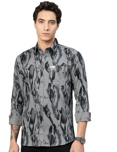 Image of Majestic Man Stylish Abstract Print Casual Shirt - Pure Cotton| Full Sleeve | Trendy & Comfortable