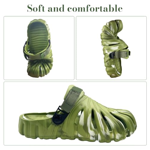 Variegated Monstera Shoes for Women and Men, Monstera Leaf Pattern Slippers Summer, Anti-Slip Soft Plant Print Slides4