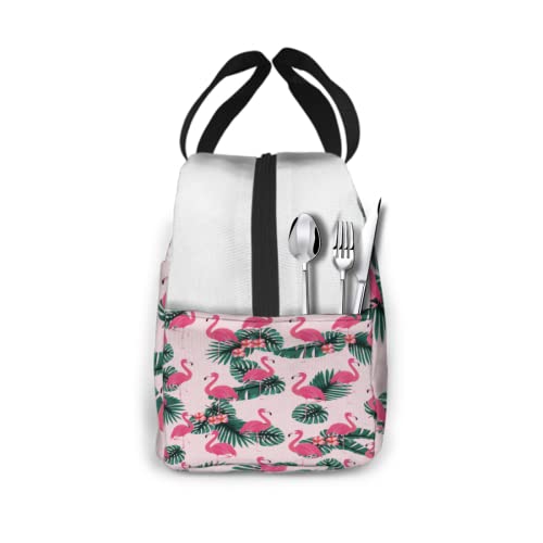 Bbkd Cute Flamingo Insulated Lunch Bag Women Girls, Reusable Kawaii Tote Lunch Box Tote Bags,Leakproof Cooler Lunch Bags For School Work Office Travel Picnic #TOP2