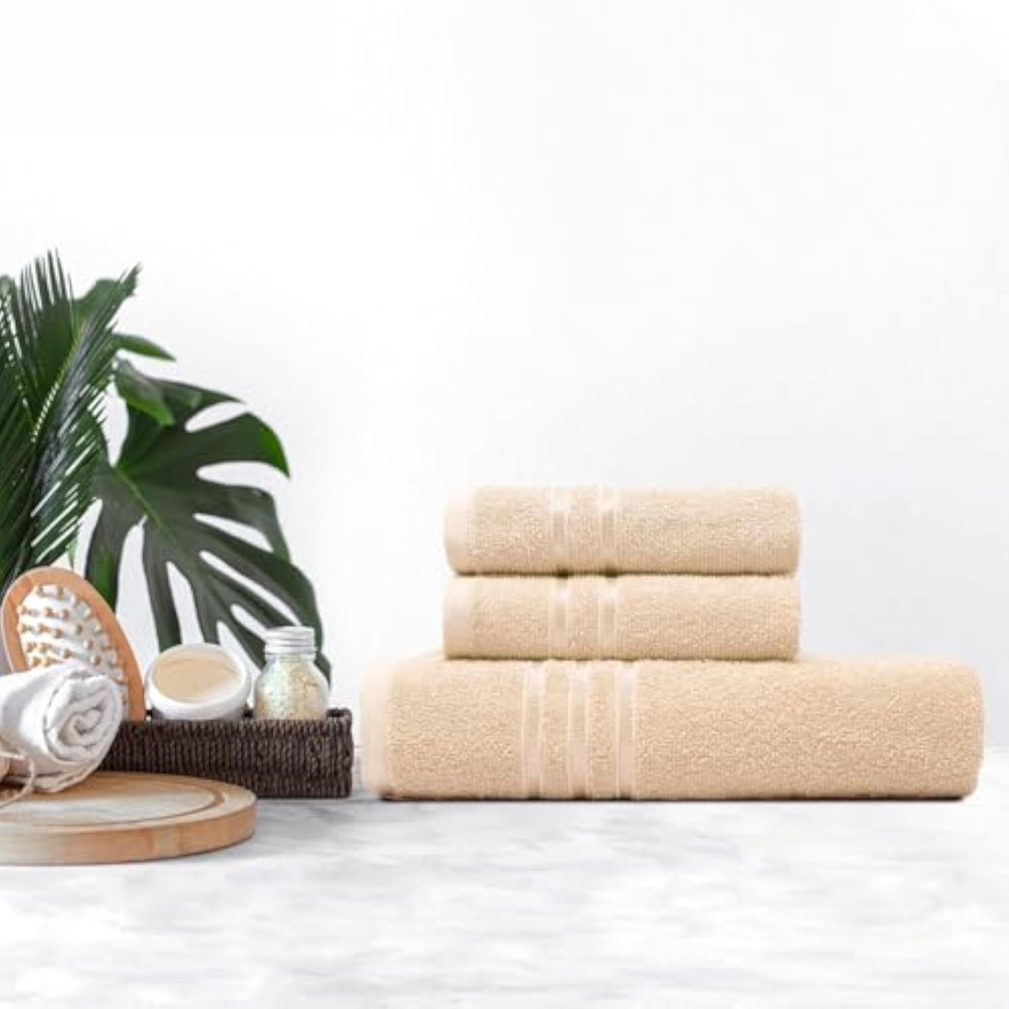 Blushing Pink 3 Pcs Cotton Towel Set