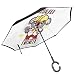Produktbild Coalified Engineer Double Layer Inverted Umbrella für Auto Reverse Folding Upside Down C-förmige Hände - LightweightWindproof Regenschirm