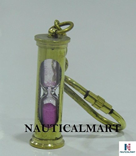 NauticalMart - Llavero con temporizador de arena náutica (latón)