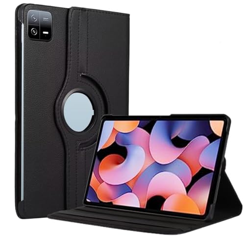 Image of Flip Cover for Xiaomi Mi Pad 6 (11 inch) 360 Degree Rotating Stand Case Cover (Black)