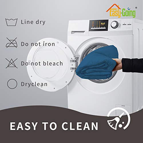 Image of Easy-Going Sofa Slipcover Waterproof Recliner Chair Cover Non-Slip Fabric Couch Cover for Living Room Washable Furniture Protector for Pets Kids Children Dog Cat (Recliner, Peacock Blue)