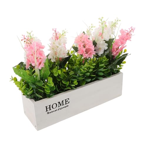 Mipcase Plante en Pot De Jacinthe Simulée Décoration Intérieure Fausses Fleurs Fausses Plantes en Pot Fleurs Artificielles en Vase Plantes en Soie pour La Décoration Intérieure Plastique