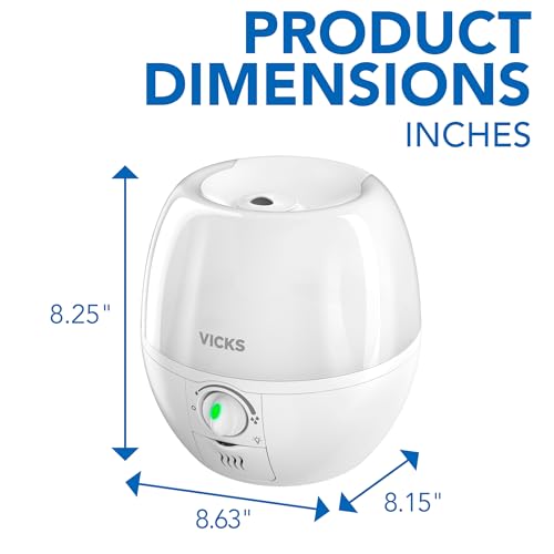 Vicks Humidifier 3-in-1 SleepyTime Cool Mist Humidifier for Nursery, White - image 9