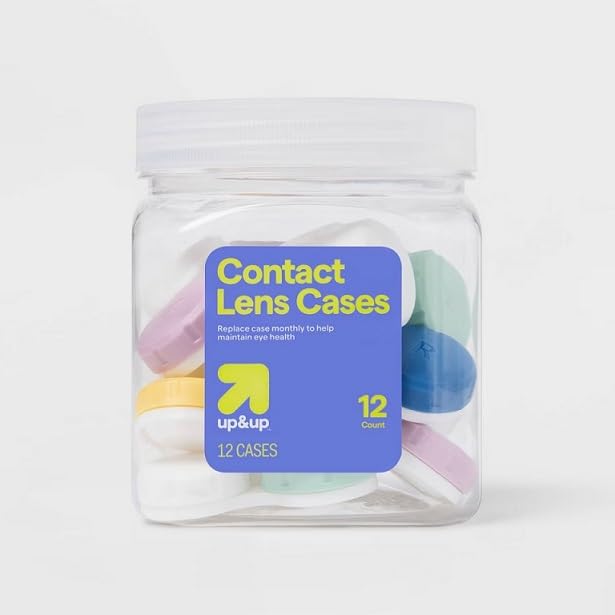12-Pack Colorful Contact Lens Storage Cases – Leakproof, Travel-Friendly, Monthly Replacement – Dual Compartments for Left & Right Eyes