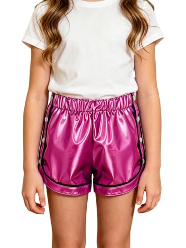 Short de danse fille métallique pour gym et fitness
