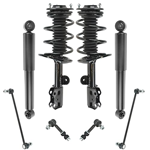 Image of TRQ Front and Rear Suspension Kit Complete Strut & Coil Spring Assembly Shock Absorber Sway Bar Stabilizer Link Compatible with 2006-2012 Toyota RAV4