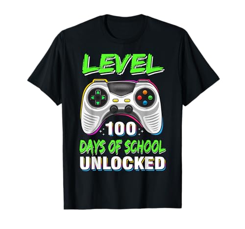 Level 100 Days Of School - Videojuegos para niños Camiseta