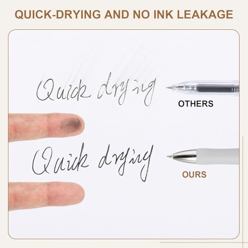 PATIKIL Bolígrafo Gel 0.5mm Negro Pack 24 retráctil miniatura 3