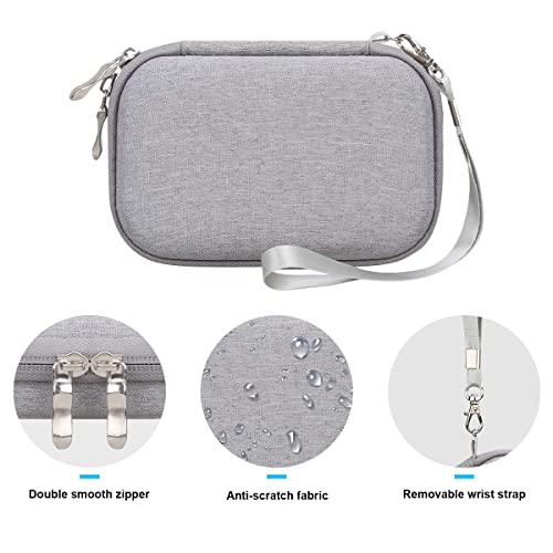 Canboc Hard Case For Hp Sprocket Portable 2X3 Instant Photo Printer (Luna Pearl Case), Mesh Pocket Fits Zink Photo Paper, Cable, Grey #TOP2