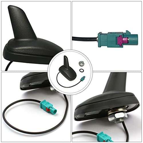 Antena de coche SHINEOFI compacta y resistente compatible con modelos Audi y Seat 2