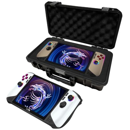 JYGamhanbil Hard Shell Carrying Case Waterproof Bag Cover for MSI Claw 8 AI+ A2VM Polar Tempest Edition/MSI Claw 8 AI+ A2VM Gaming Handheld PC Console Large Capacity for Dock Charger Accessories
