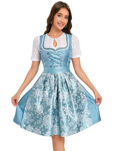 YesFashion Dirndl Damen Jacquard Midi...
