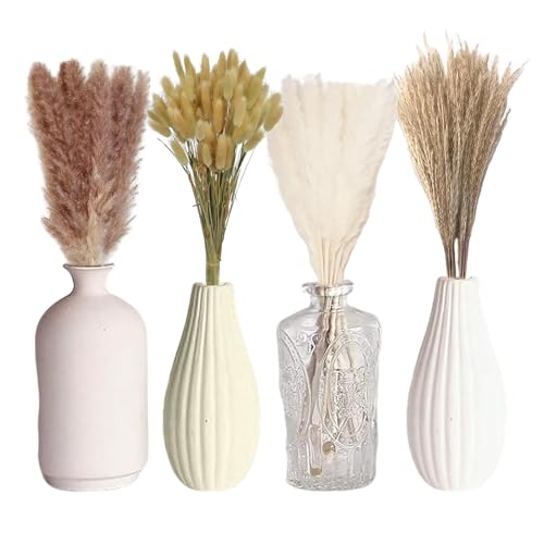 JOZMMZEOOA Decoracion Hogar 100 Piezas Flores Secas Naturales DecoracióN de Hierba de la Pampa Adecuado para Bodas, Decoración Floral del Hogar de Estilo Bohemio