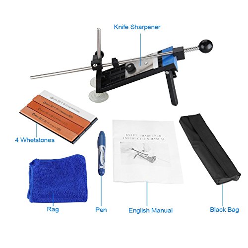 Preamer Professional Knife Sharpener System Fix-Angle With 4 Stone Kitchen Sharpening #TOP4